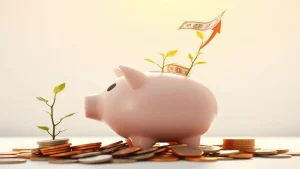 Crecimiento financiero vibrante y abstracto