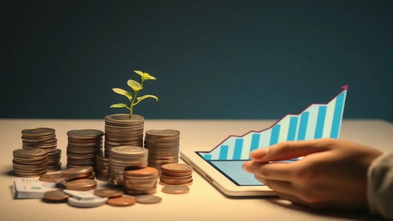 Crecimiento financiero organizado, diseño minimalista y sereno