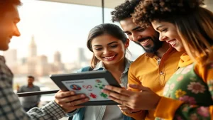 Familia mexicana diversa, tableta y CDMX